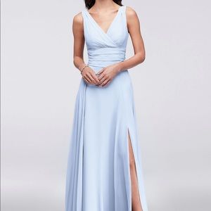 Surplice Tank Long Chiffon Bridesmaid Dress